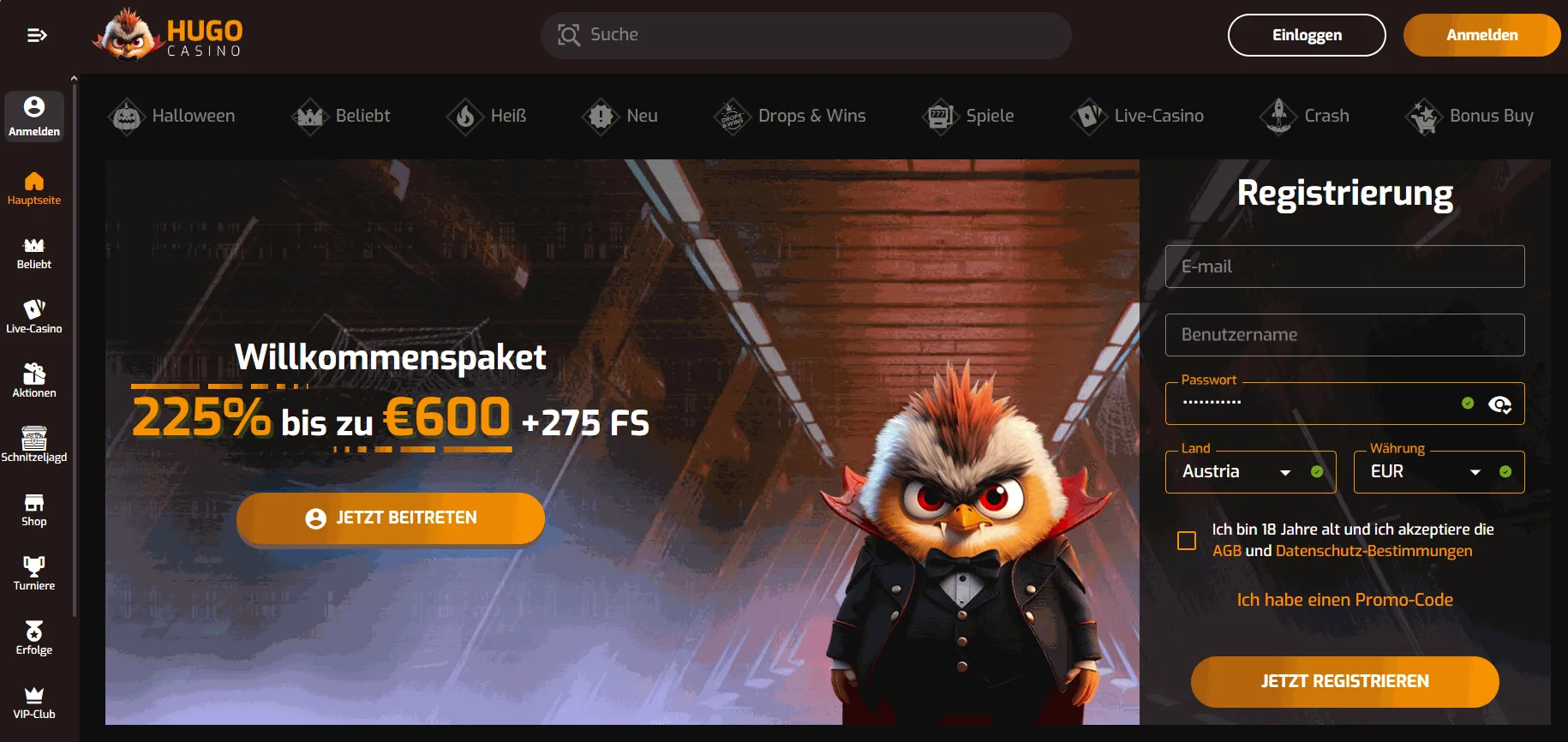 Hugo Online Casino Österreich