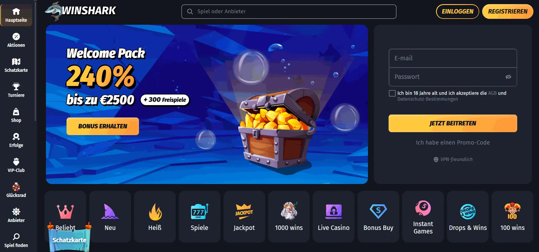 Legales Online Casino Winshark